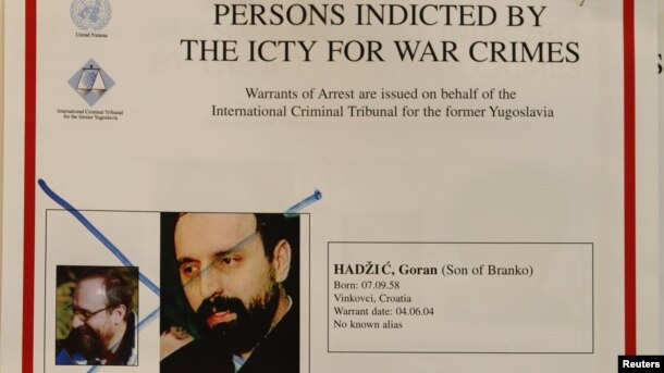 Prekrižena potjernica nakon hapšenja Gorana Hadžića, 2011.